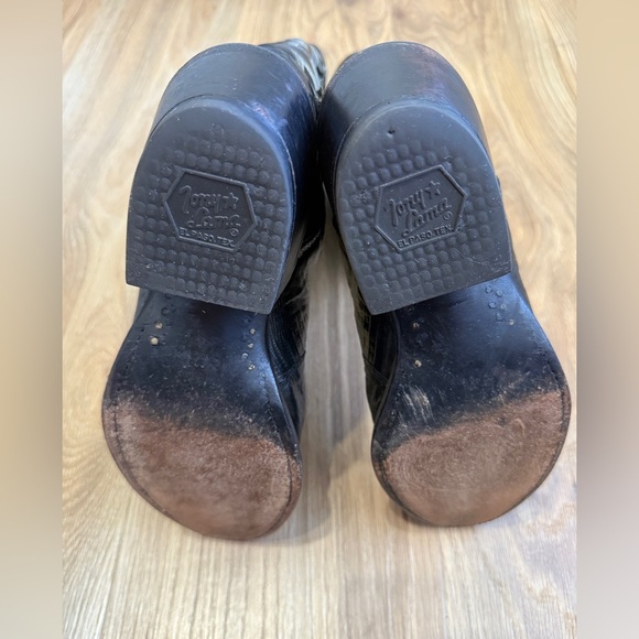 Tony Lama CZ810 Men's Exotic Western Boot w/ Black Teju Lizard USA Made 7.5 D - Picture 5 of 7